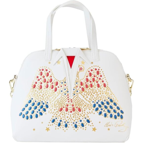 Handbags - Elvis Presley Aloha Jumpsuit Cosplay Crossbody Bag Faux Leather Gold Hardware